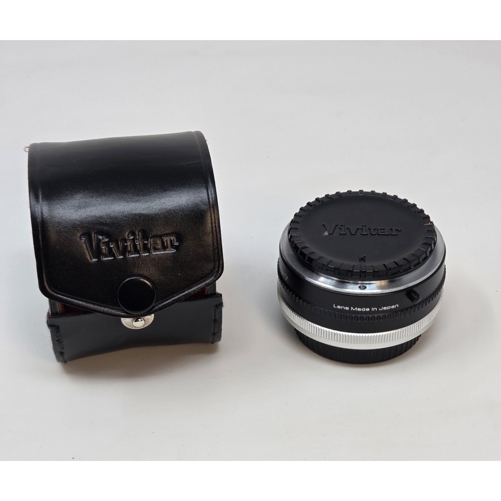 Vivitar MC Tele Converter 2X-7 Konica AR Mount Multi-Coated w/ Caps & Case Japan